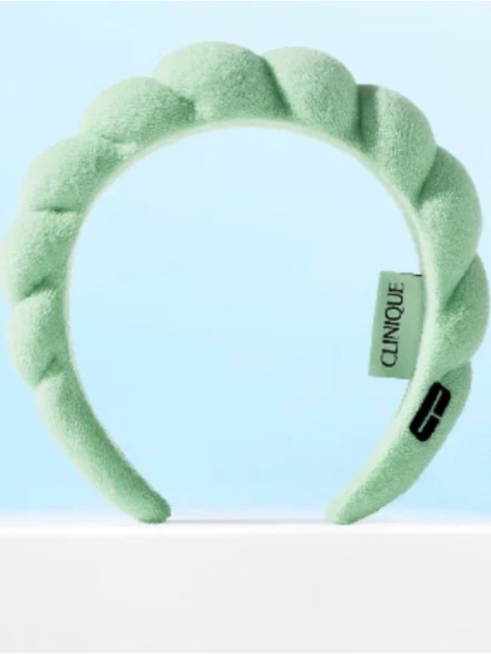 NWT Clinique | Plush Headband in Mint Green